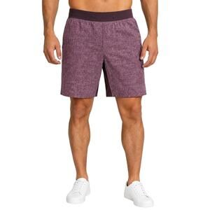 Lululemon T.H.E. Short 9" Linerless Sunbleached Cherry Cola Multi performance S